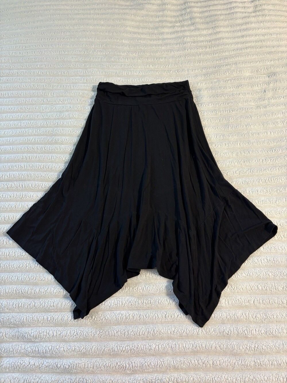 DJT Asymmetrical Skirt Womens Small Black Goth Fairycore Romantic Slinky Whimsy